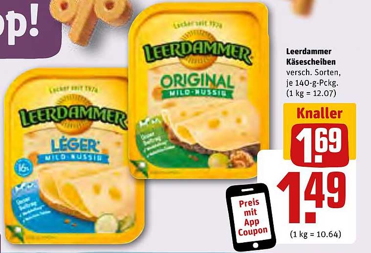 Leerdammer Käse scheiben