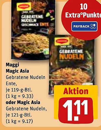 Maggi Magic Asia Gebratene Nudeln Ente