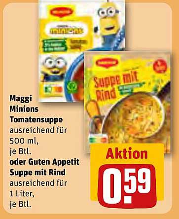 Maggi Minions Tomatensuppe oder Guten Appetit Suppe mit Rind