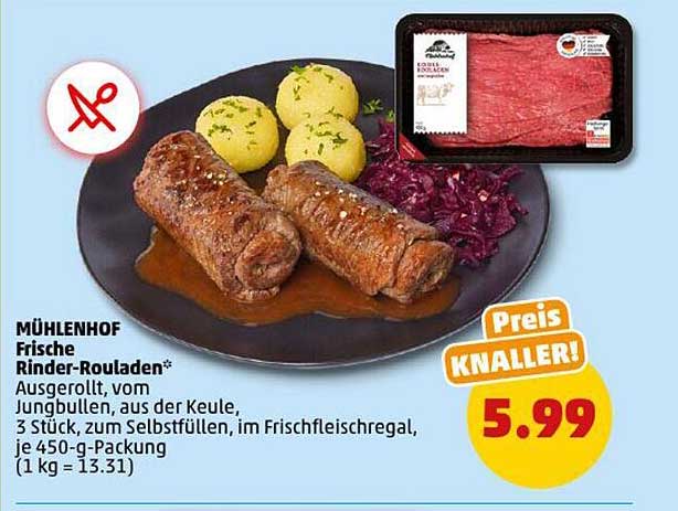 MÜHLENHOF Frische Rinder-Rouladen*