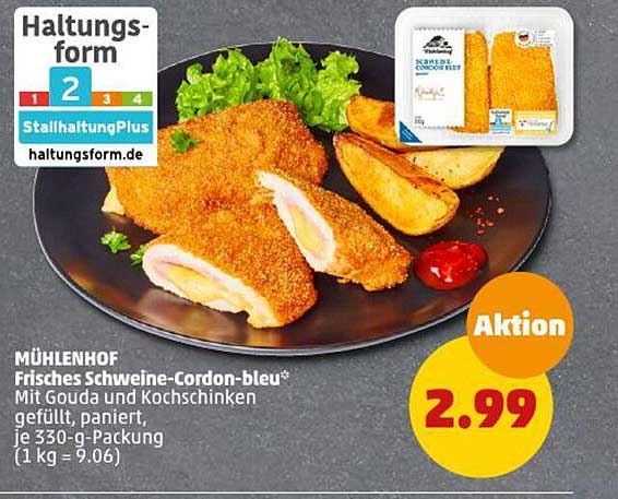 Mühlenhof Frisches Schweine-Cordon-bleu*