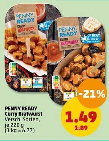 PENNY READY Curry Bratwurst