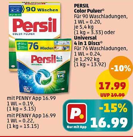 PERSIL Color Pulver  
Universal 4 in 1 Discs  