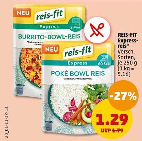 reis-fit Burrito-Bowl-Reis  
reis-fit Poké Bowl Reis  