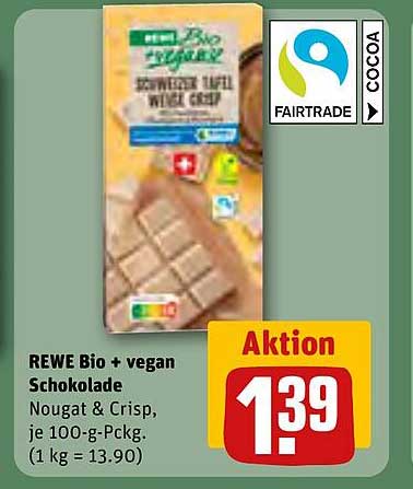 REWE Bio + vegan Schokolade