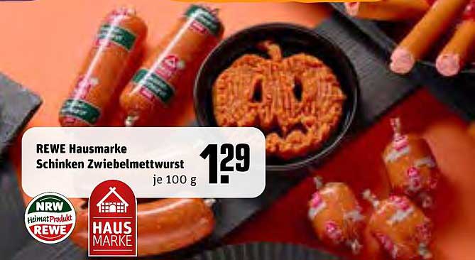 REWE Hausmarke Schinken Zwiebelmettwurst