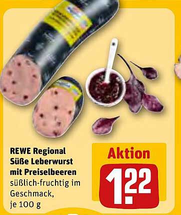 REWE Regional Süße Leberwurst mit Preiselbeeren