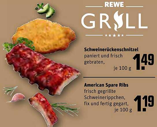 Schweinerückenschnitzel  
American Spare Ribs  