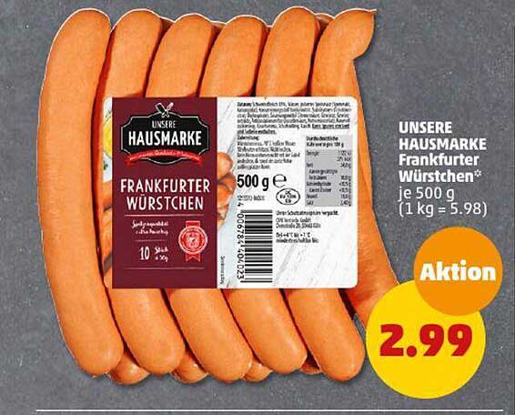 UNSERE HAUSMARKE Frankfurter Würstchen*