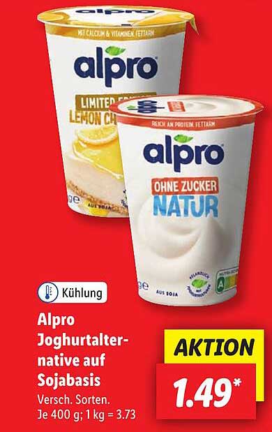 Alpro Joghurtalternative auf Sojabasis