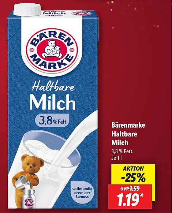 Bärenmarke Haltbare Milch