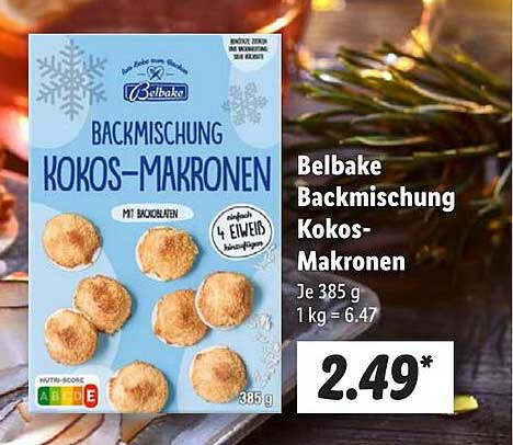 Belbake Backmischung Kokos-Makronen