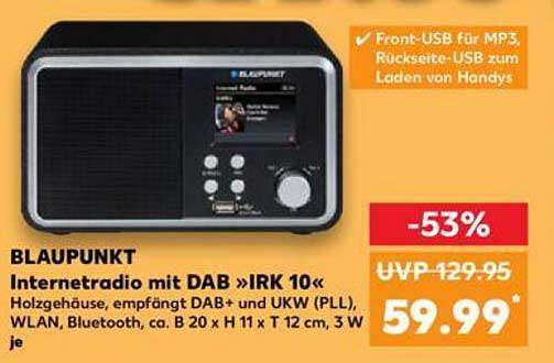 BLAUPUNKT Internetradio mit DAB »IRK 10«