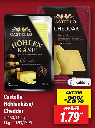 Castello Höhlenkäse/Cheddar