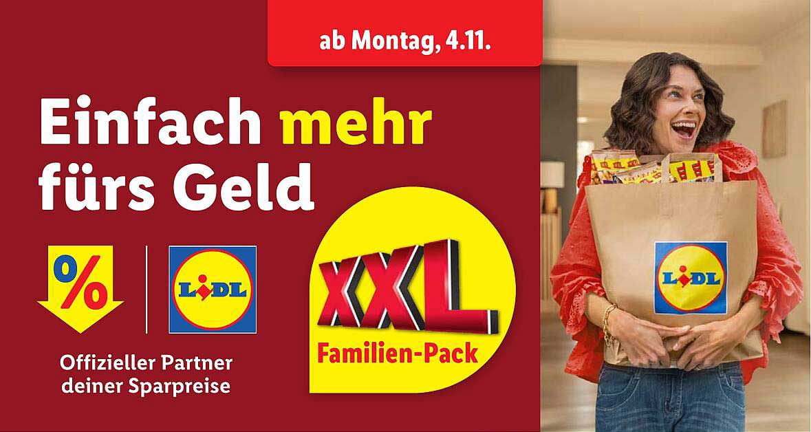 Einfach mehr fürs Geld  
XXL Familien-Pack