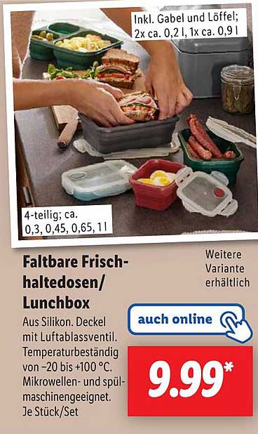 Faltbare Frischhaltedosen/Lunchbox