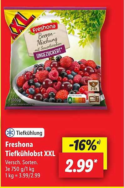 Freshona Tiefkühlobst XXL