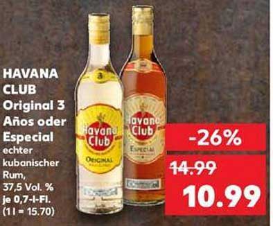 HAVANA CLUB Original 3 Años oder Especial