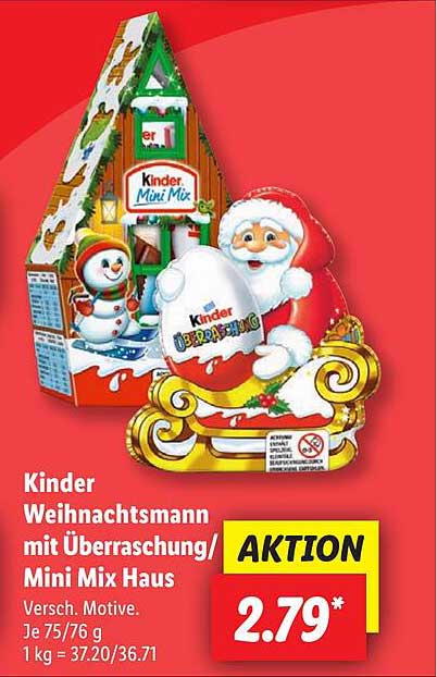 Kinder Weihnachtsmann mit Überraschung/Mini Mix Haus