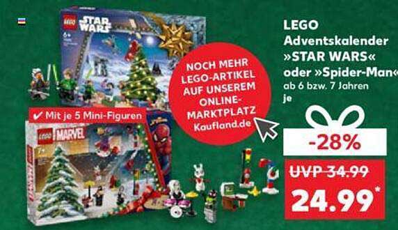 LEGO Adventskalender »STAR WARS« oder »Spider-Man«