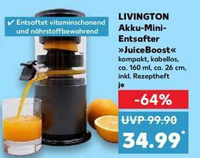 LIVINGTON Akku-Mini-Entsafter »JuiceBoost«