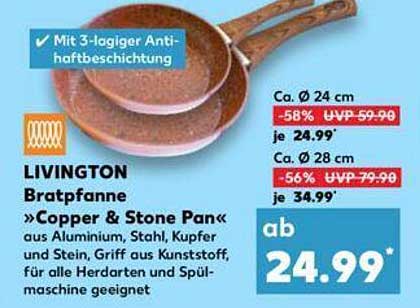 LIVINGTON Bratpfanne »Copper & Stone Pan«