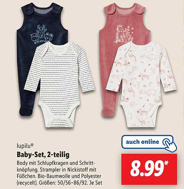 lupilu® Baby-Set, 2-teilig