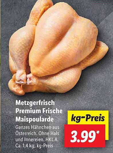 Metzgerfrisch Premium Frische Maispoularde