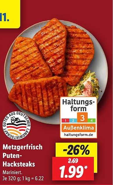 Metzgerfrisch Puten-Hacksteaks