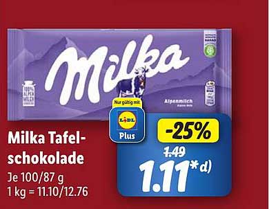 Milka Tafelschokolade