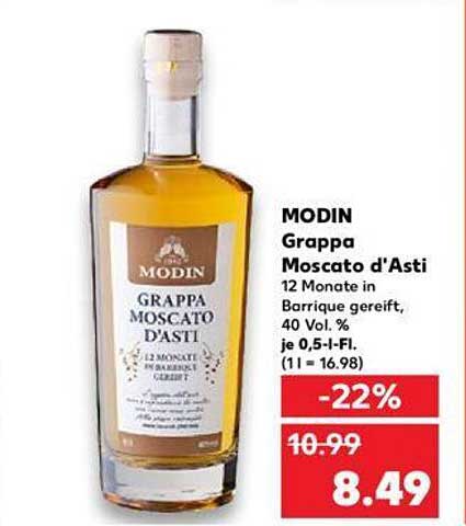 MODIN Grappa Moscato d'Asti