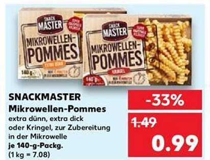 SNACKMASTER Mikrowellen-Pommes