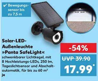 Solar-LED-Außenleuchte »Panta SafeLight«