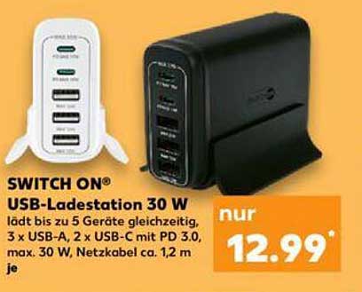 SWITCH ON® USB-Ladestation 30 W