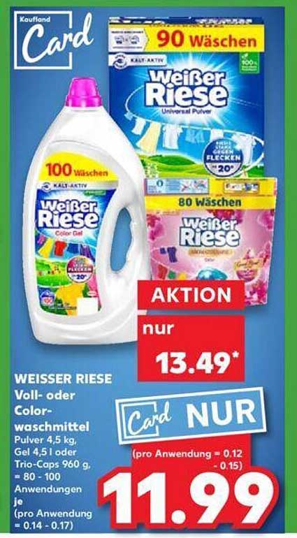 WEISSER RIESE Voll- oder Colorwaschmittel