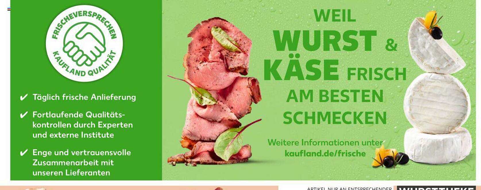 WURST & KÄSE FRISCH AM BESTEN SCHMECKEN