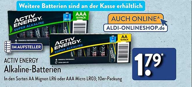 ACTIV ENERGY Alkaline-Batterien