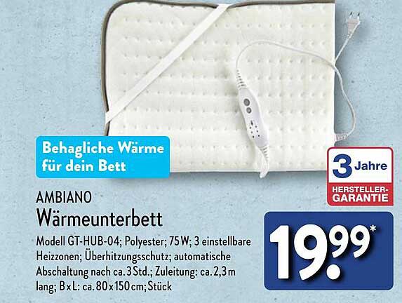 AMBIANO Wärmeunterbett