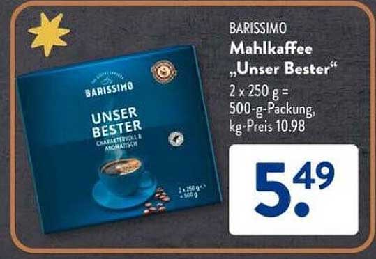 BARISSIMO Mahlkaffee „Unser Bester“