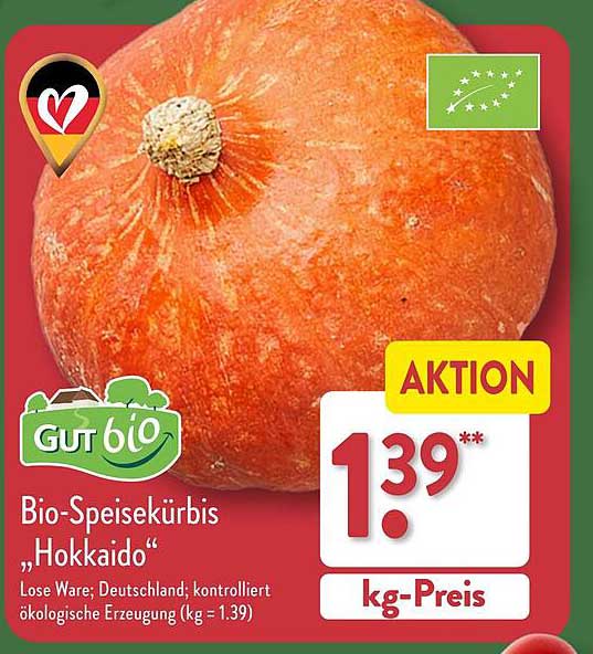 Bio-Speisekürbis „Hokkaido“