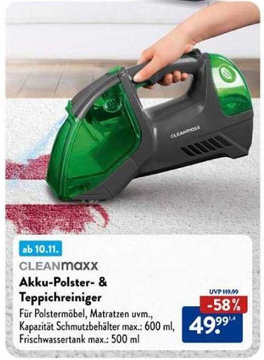 CLEANMAXX Akku-Polster- & Teppichreiniger