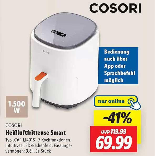 COSORI Heißluftfritteuse Smart