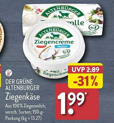 DER GRÜNE ALTENBURGER Ziegenkäse