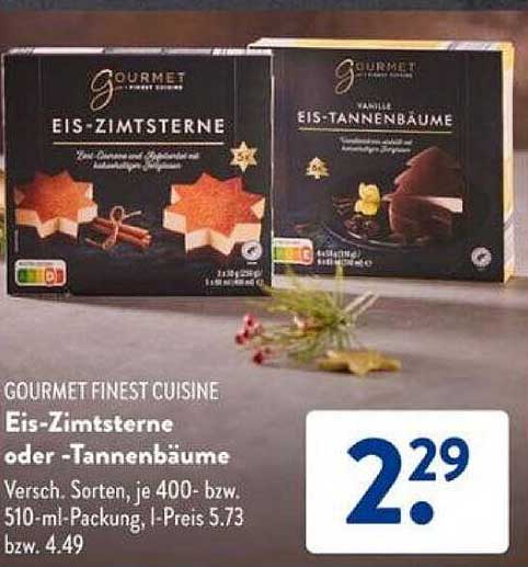 Eis-Zimtsterne oder -Tannenbäume