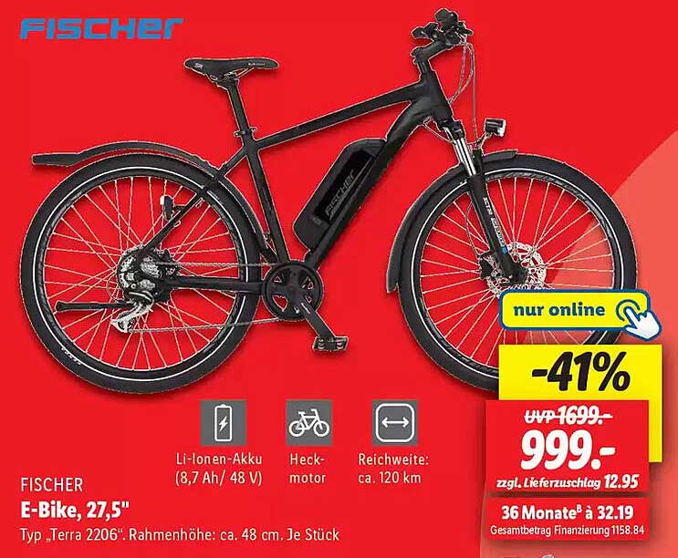 FISCHER E-Bike, 27,5"