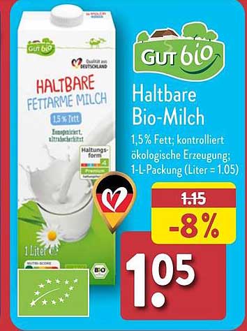 Haltbare Bio-Milch