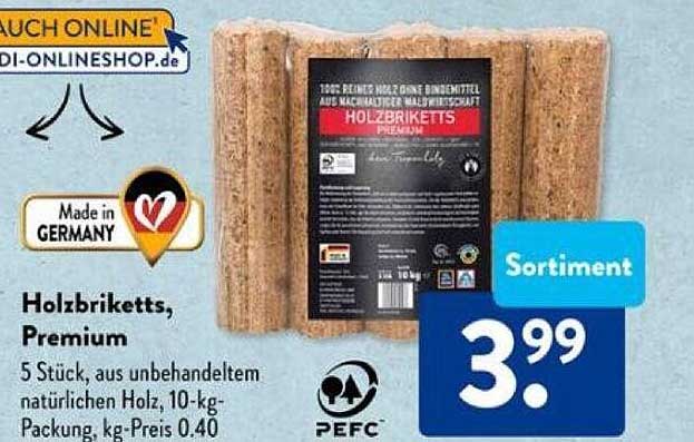 Holzbriketts, Premium