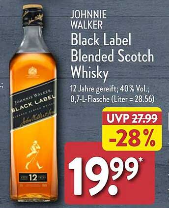 JOHNNIE WALKER Black Label Blended Scotch Whisky