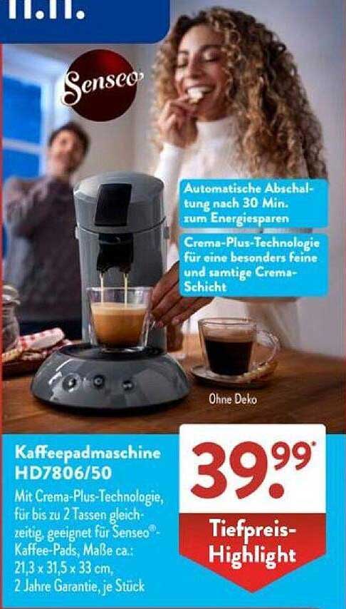 Kaffeepadmaschine HD7806/50