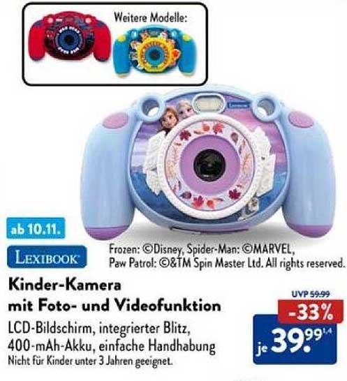 Kinder-Kamera mit Foto- und Videofunktion